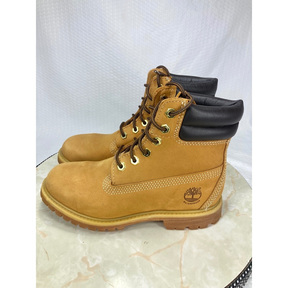 Timberland Waterville Double Collar Hi Top Boots Women 7 Brown Lug Sole Shoe NEW - Picture 6 of 12